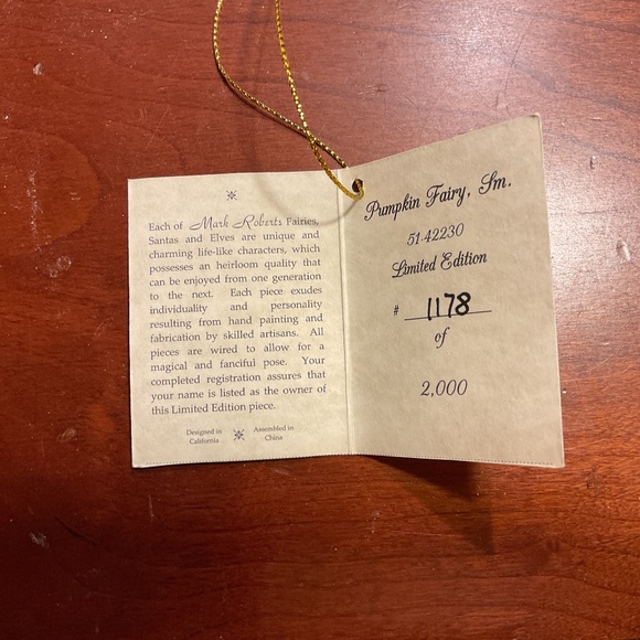 Mark Roberts Rare Small Pumpkin Fairy. - Picture 5 of 7